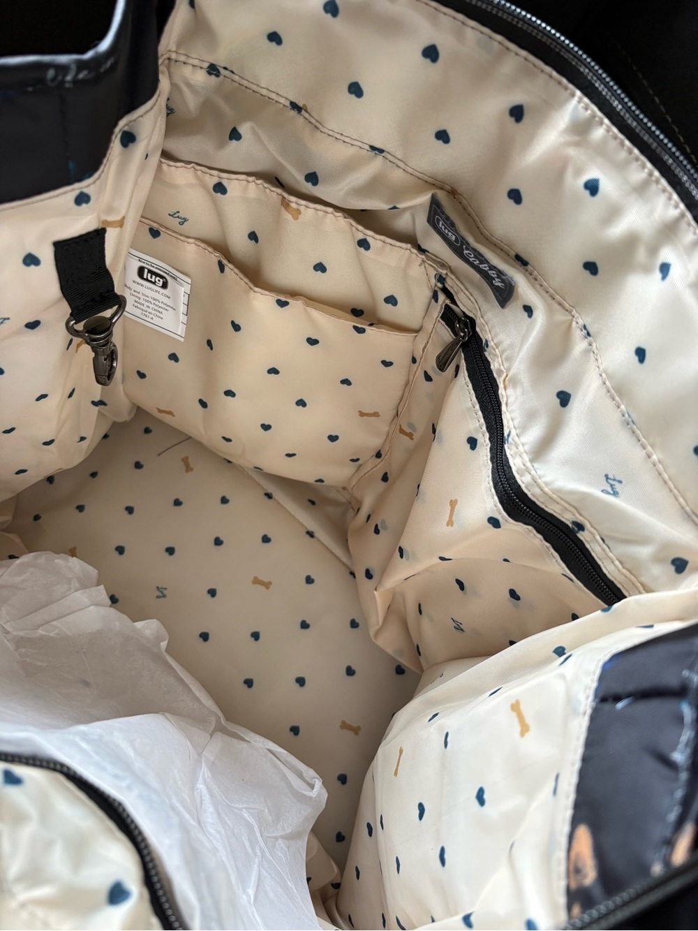 Lug Cabby SE Tote Bag Purse — Wildflower Multi Gray Yellow Pink Blue Red Green - Picture 6 of 16